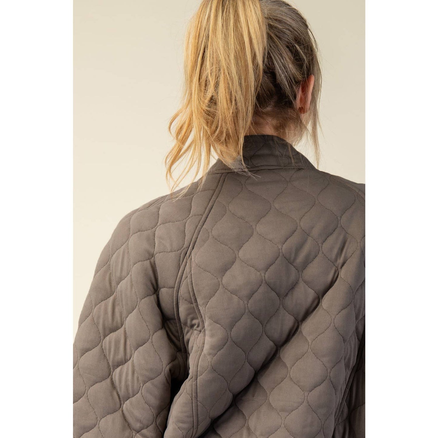 Quilted Elegance Bomber Jacket