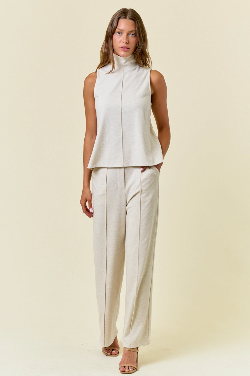 Buttery Soft Pintuck Elastic Waist Pants