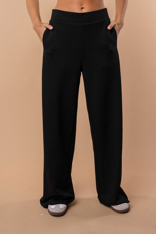 High Waisted Solid Knit Pants - FINAL SALE