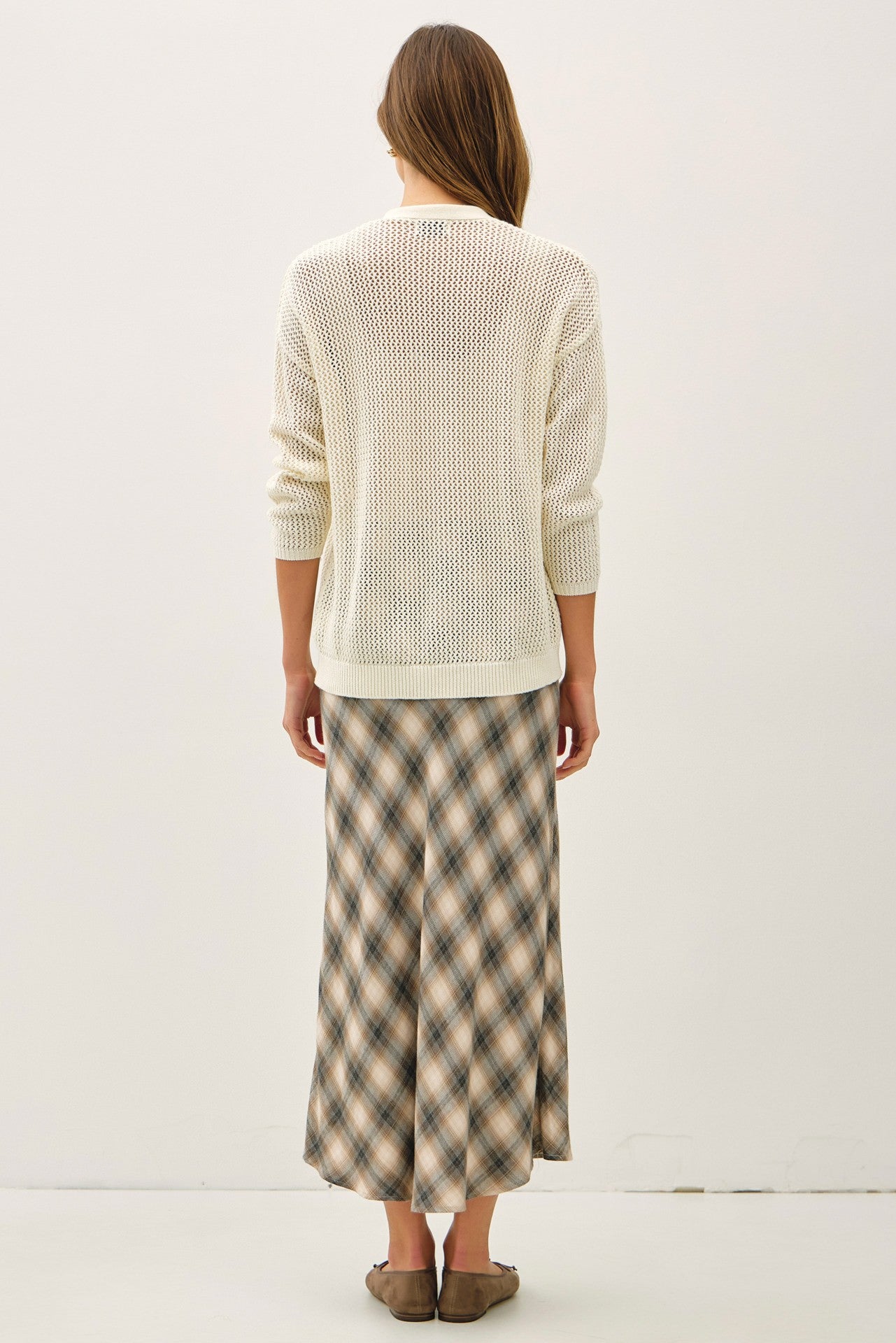 Ivory Knit Classic Cotton Cardigan