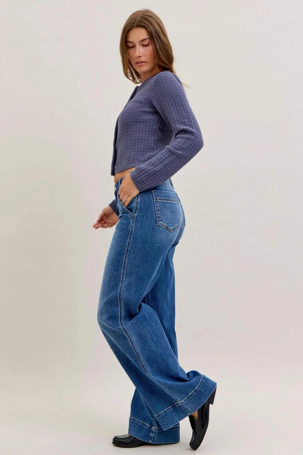 Brynn MR Trouser Retro Wide Judy Blue Jeans