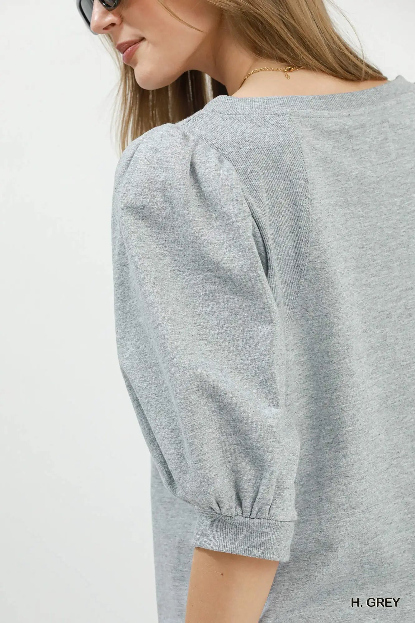 Casual Comfort Top: Heather Grey