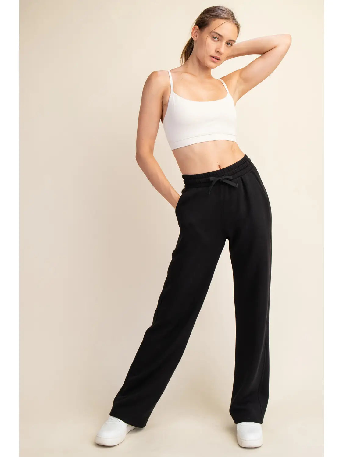 Modal Scuba Straight Pant - Black