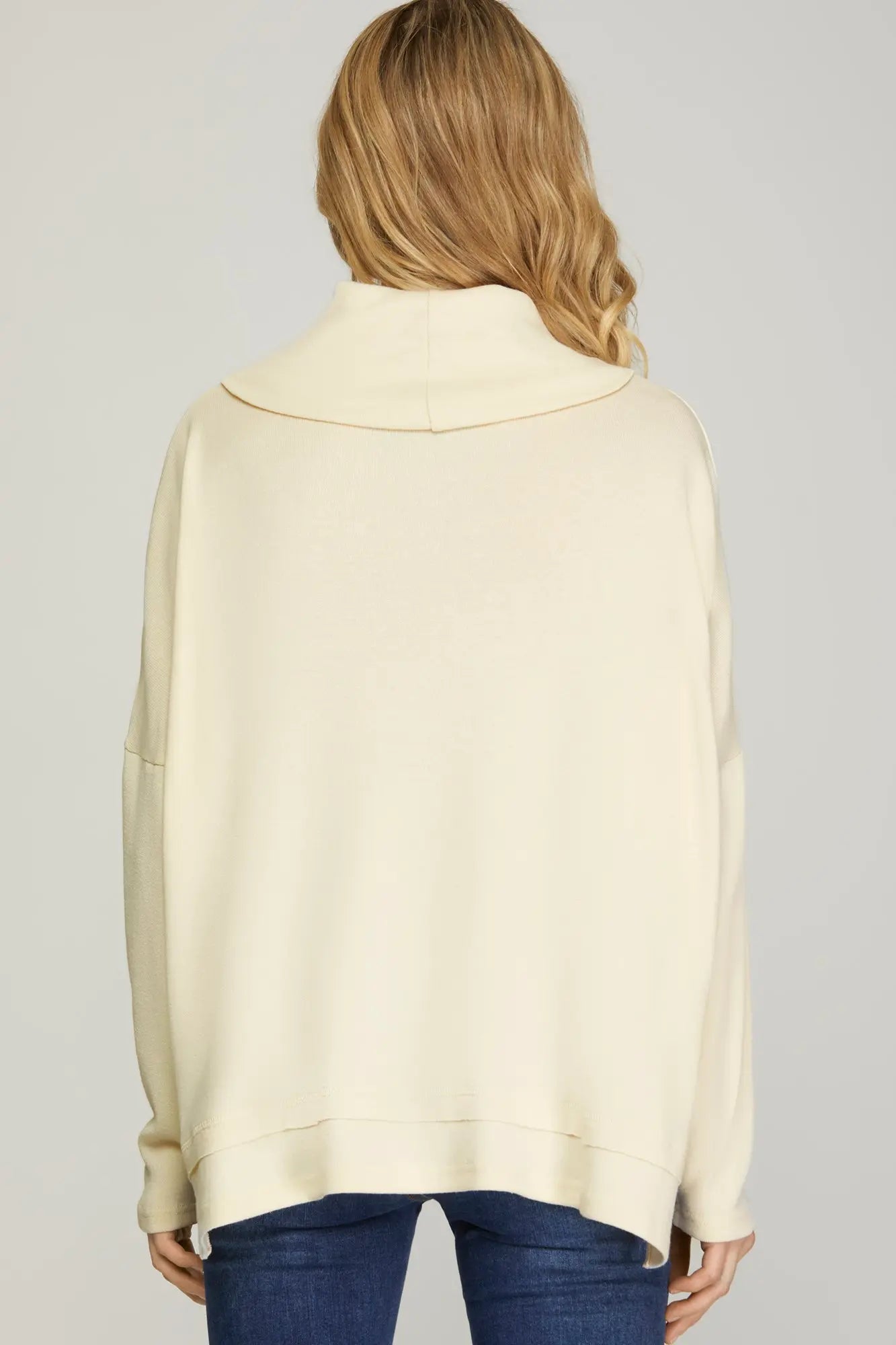 Cozy Long Sleeve Knit Turtleneck - Cream