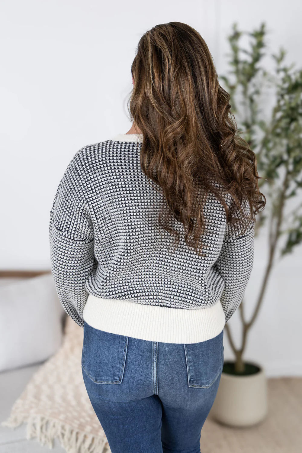 Charlotte Sweater - Black and Cream