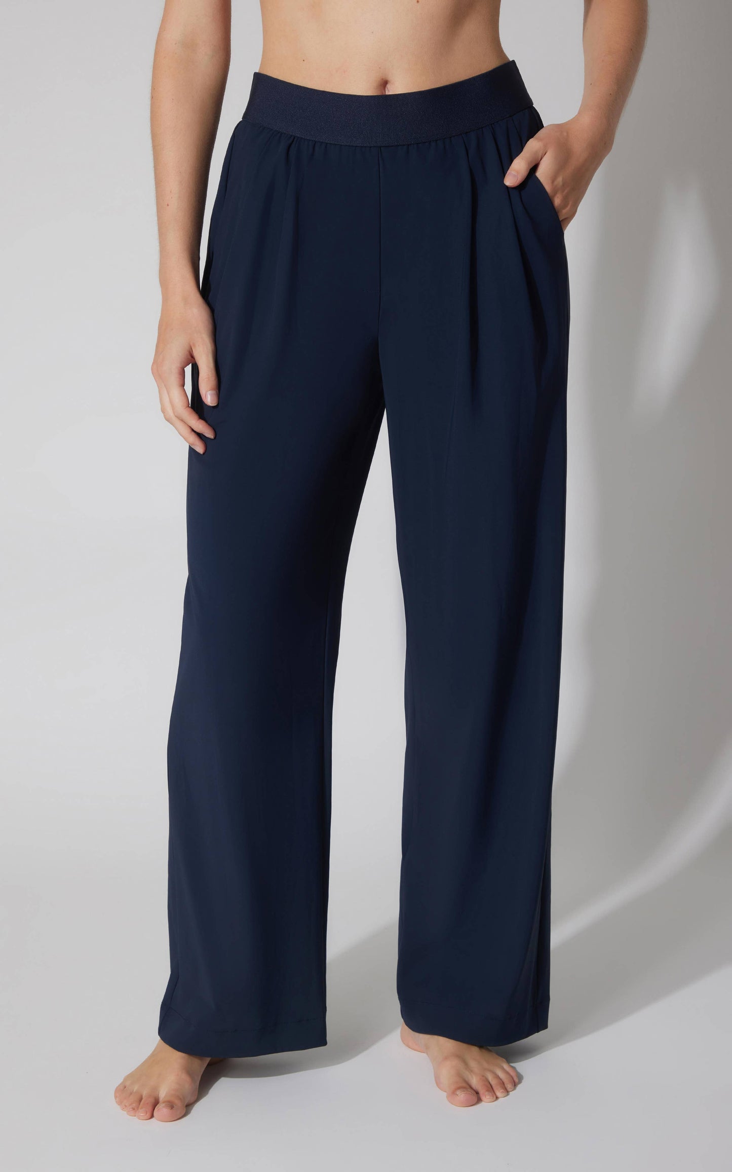 Wide Leg Pants - True Navy