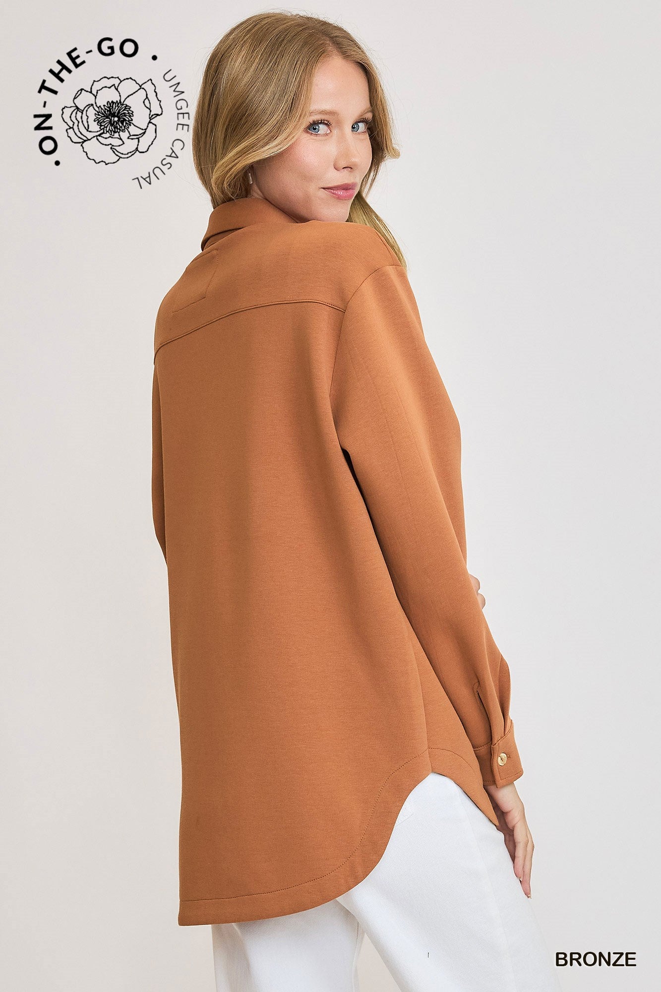 Luxeknit Oversized Shirt Jacket - Bronze