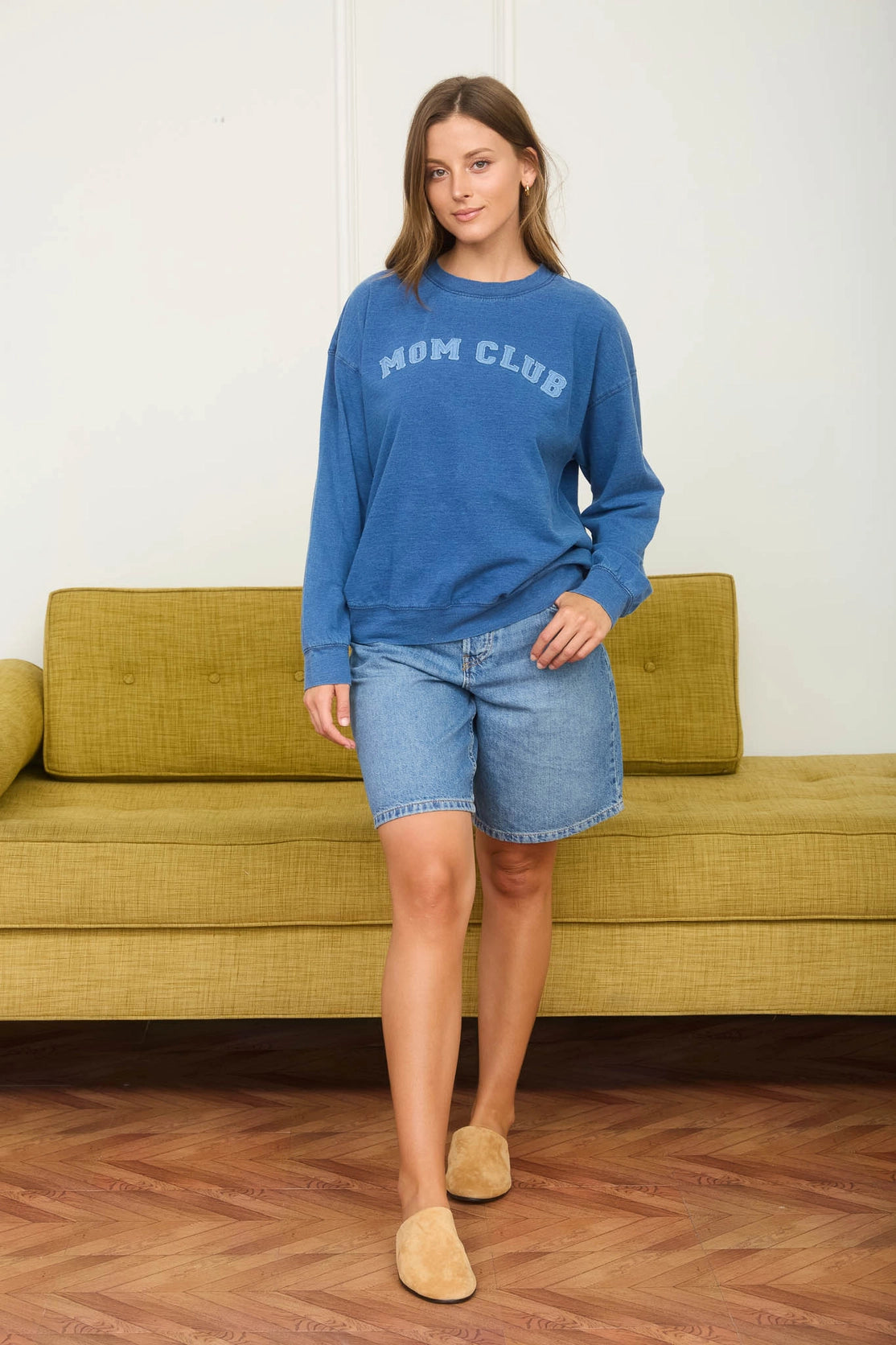 Mom Club Denim Sweatshirt