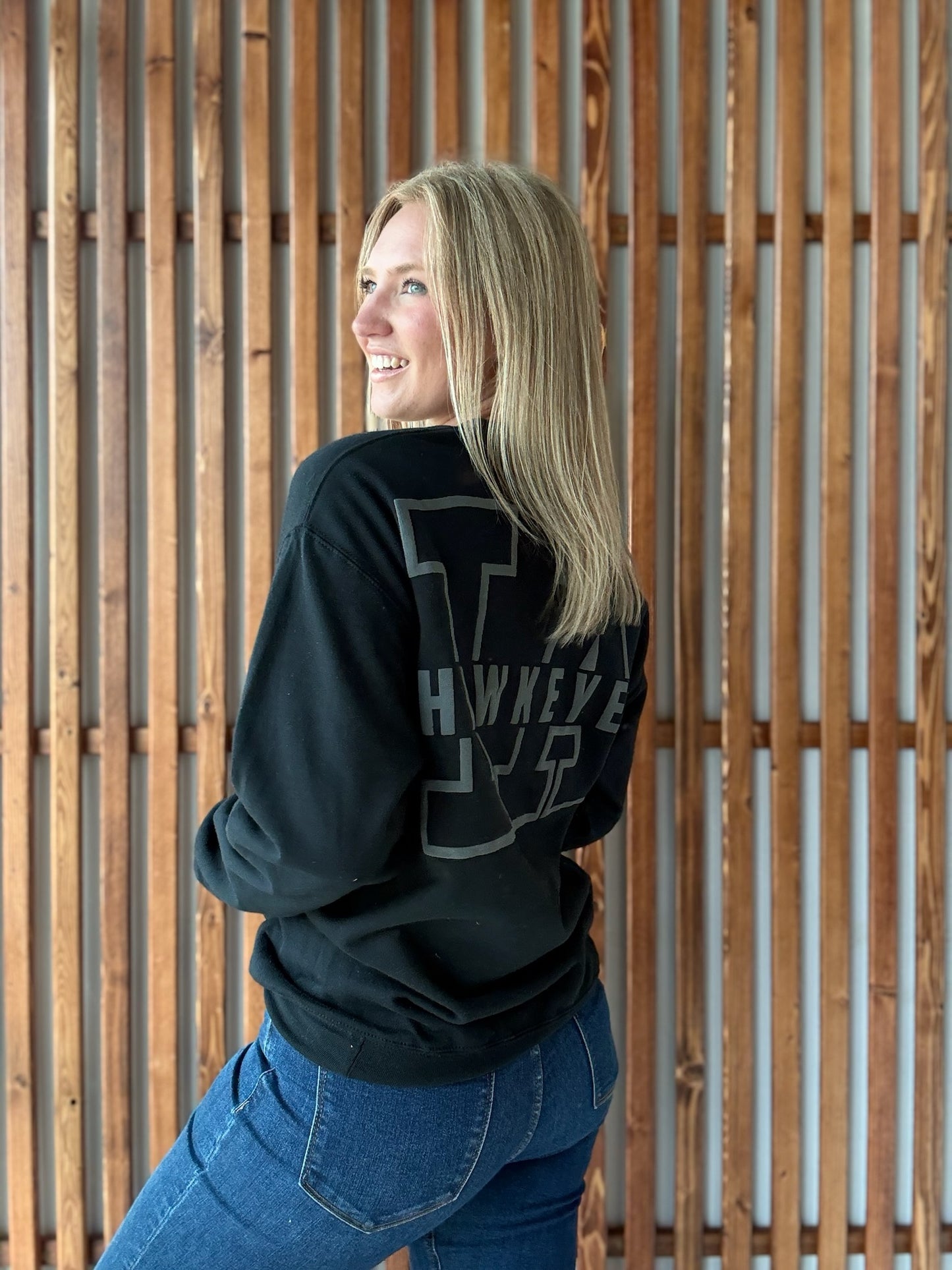 IA Hawkeye Puff Crewneck
