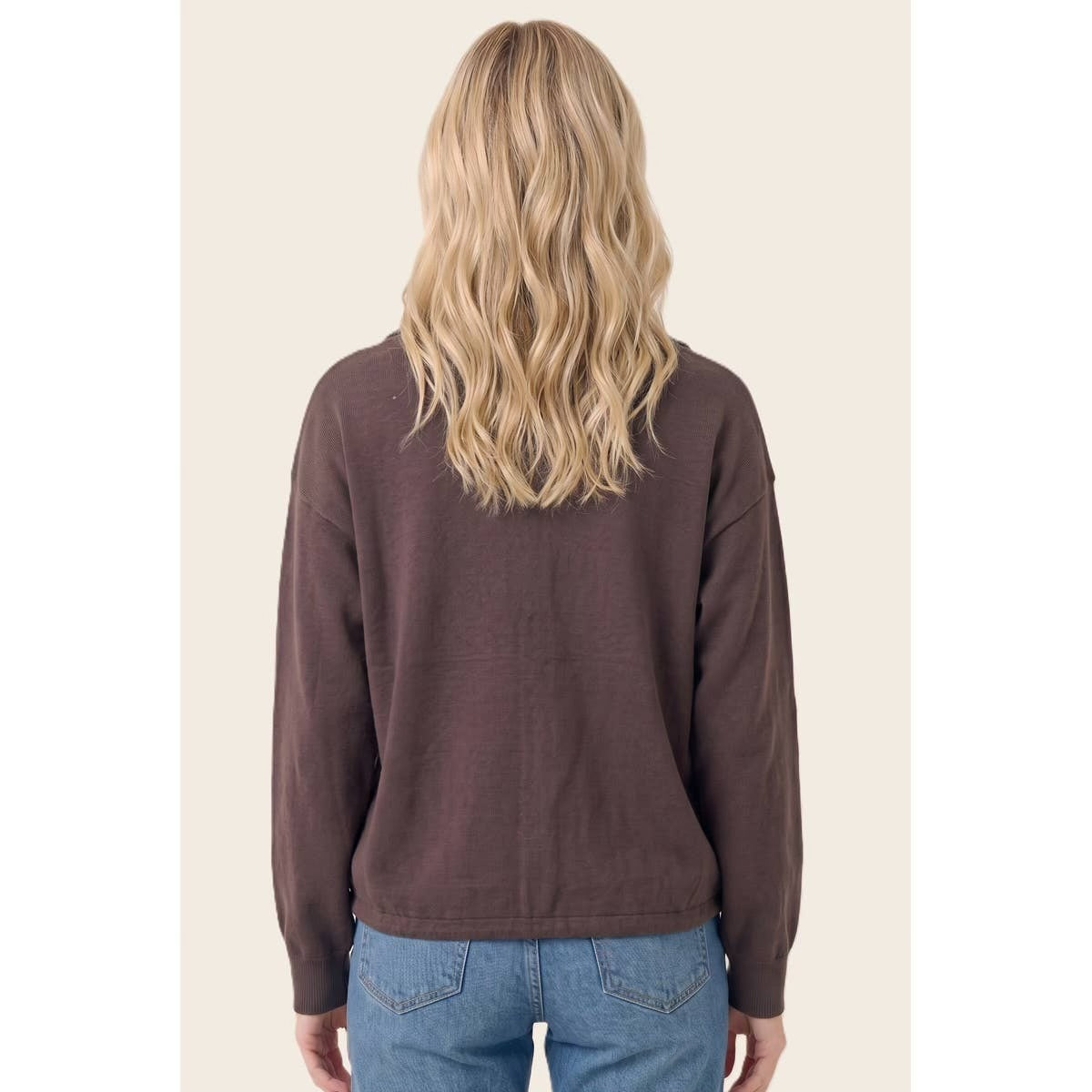Mock Neck Sweater Jacket
