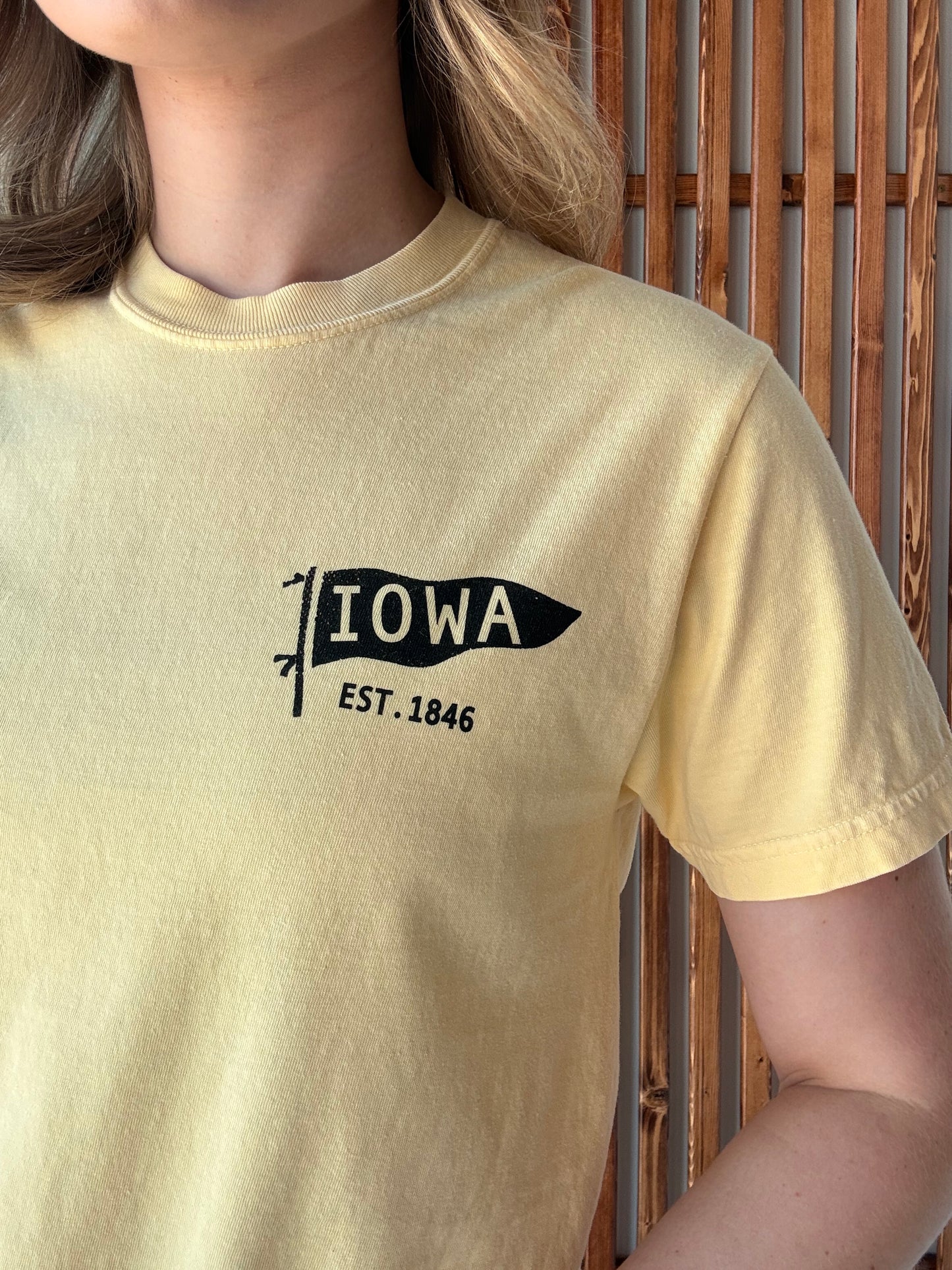 Iowa Left Chest Flag Tee
