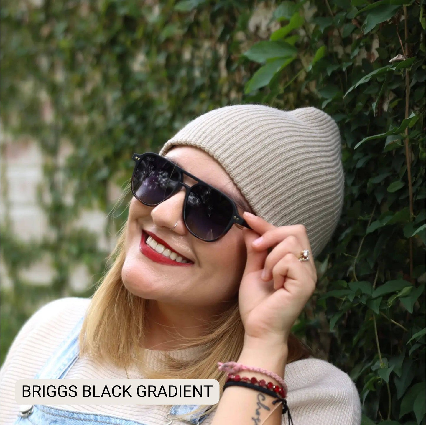 Briggs - Polarized Aviator Sunglasses: Black Gradient