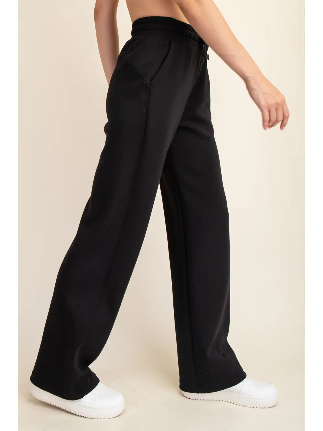 Modal Scuba Straight Pant - Black