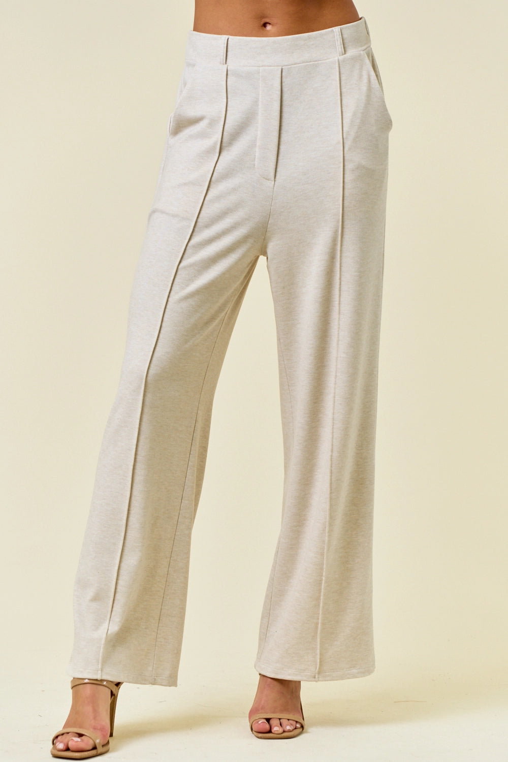 Buttery Soft Pintuck Elastic Waist Pants