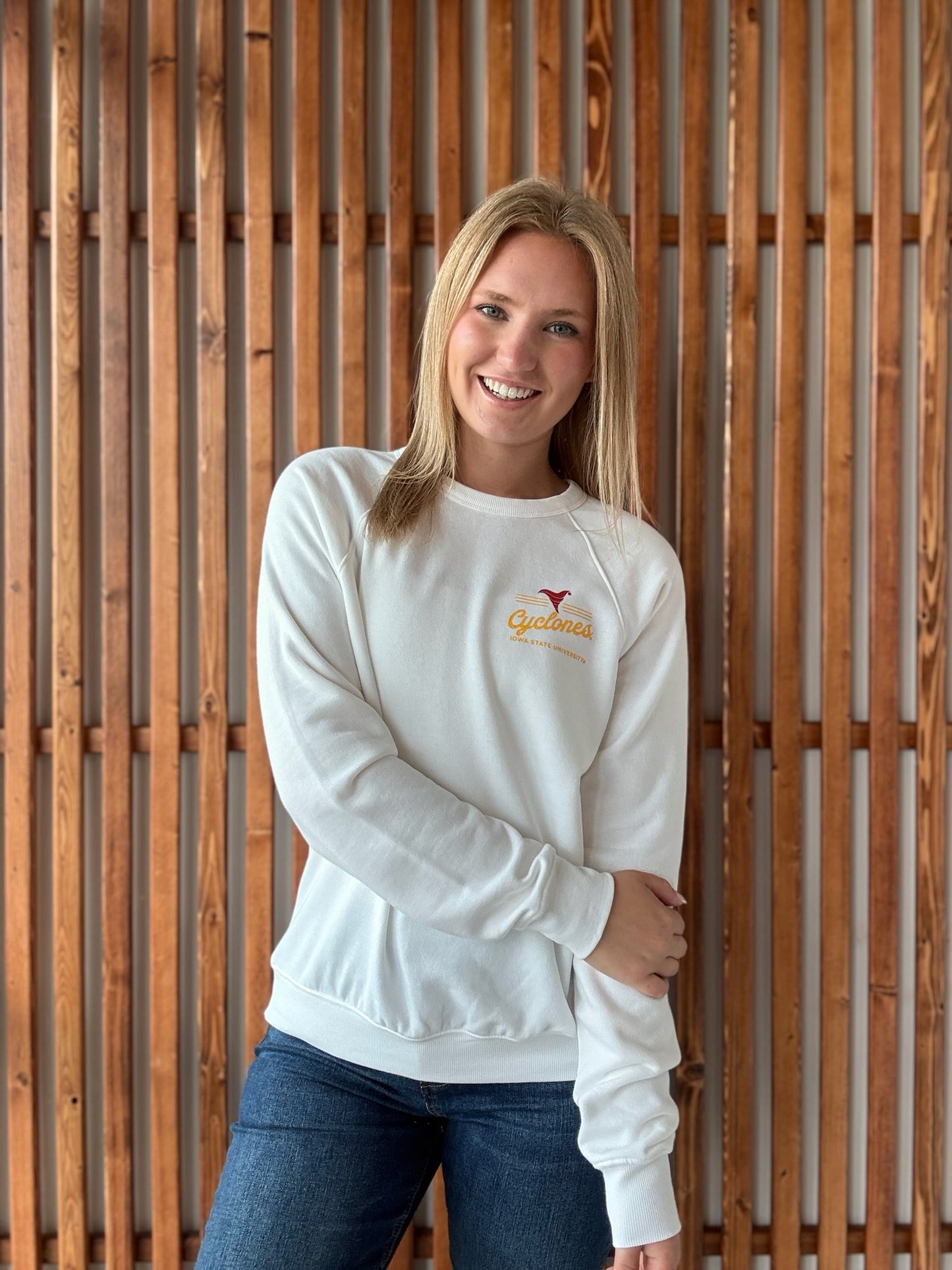 Heritage Cyclone Crewneck: White