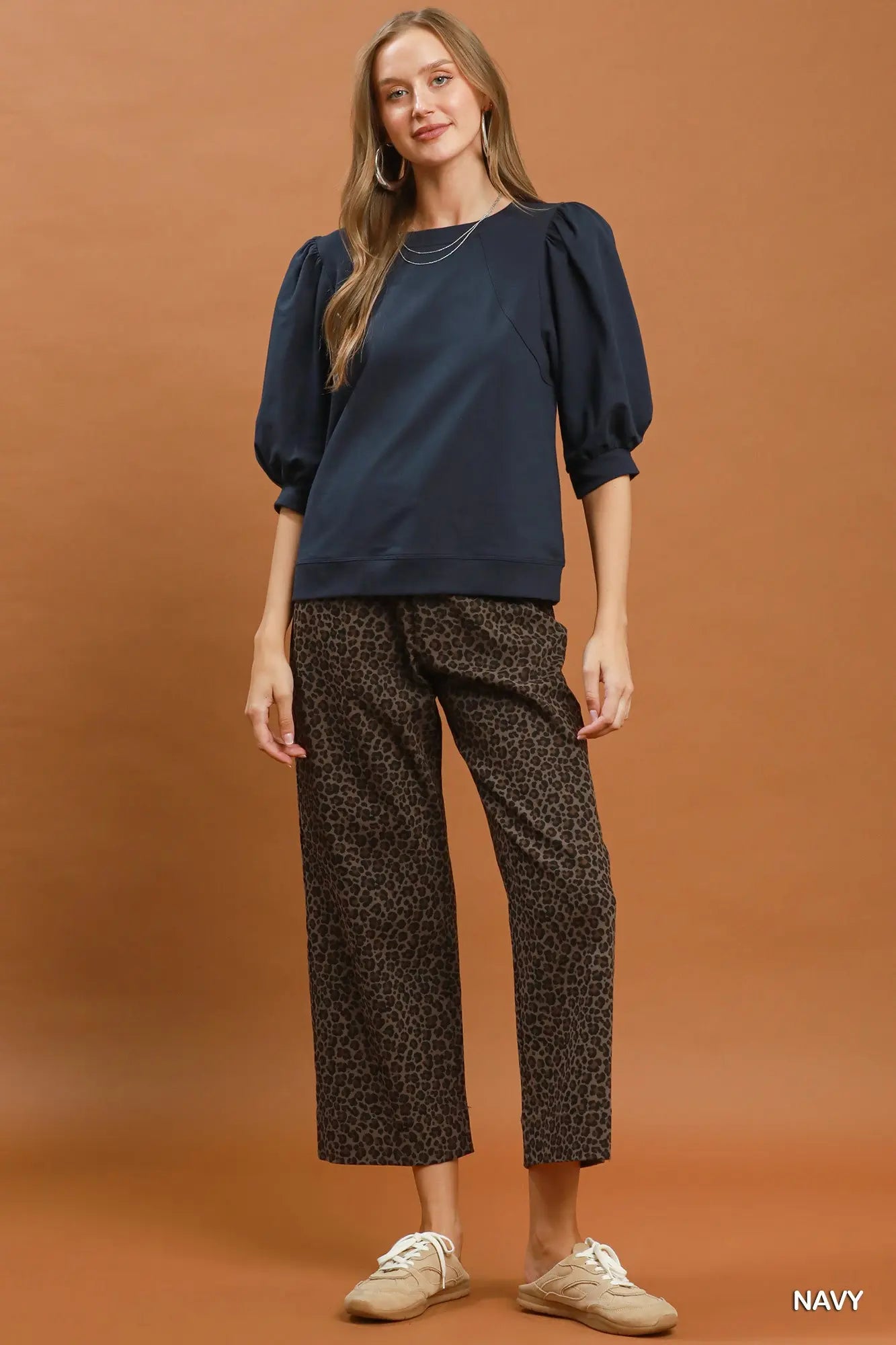 Casual Comfort Top: Navy