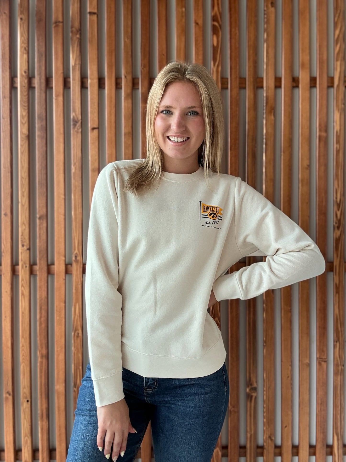 1847 Hawkeye Flag Crewneck