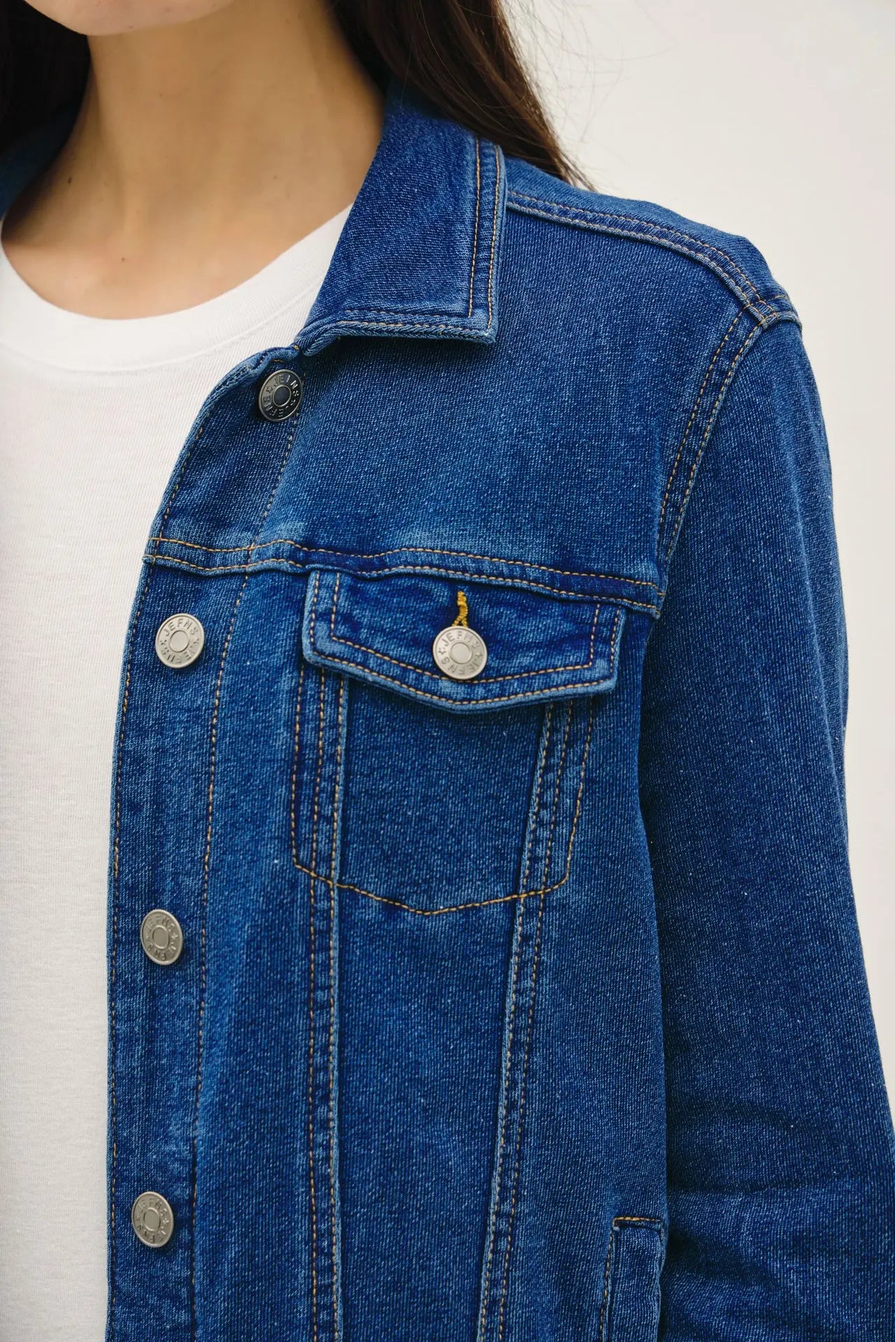 Garment-Dye Cotton Fleece Trucker Jacket - Denim