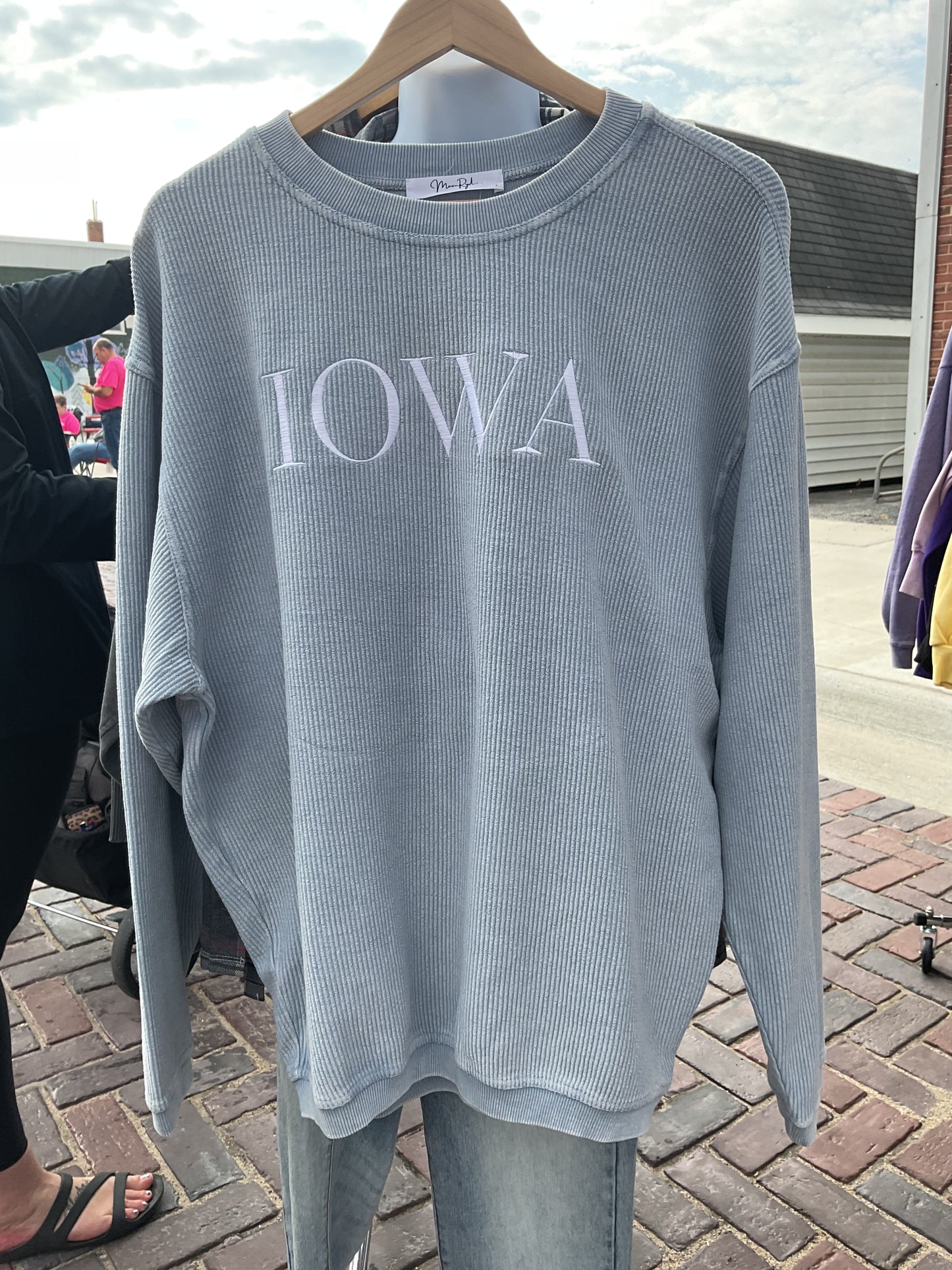 Iowa Corded Crew - Light Blue
