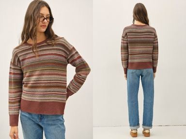 Multi Color Striped Sweater