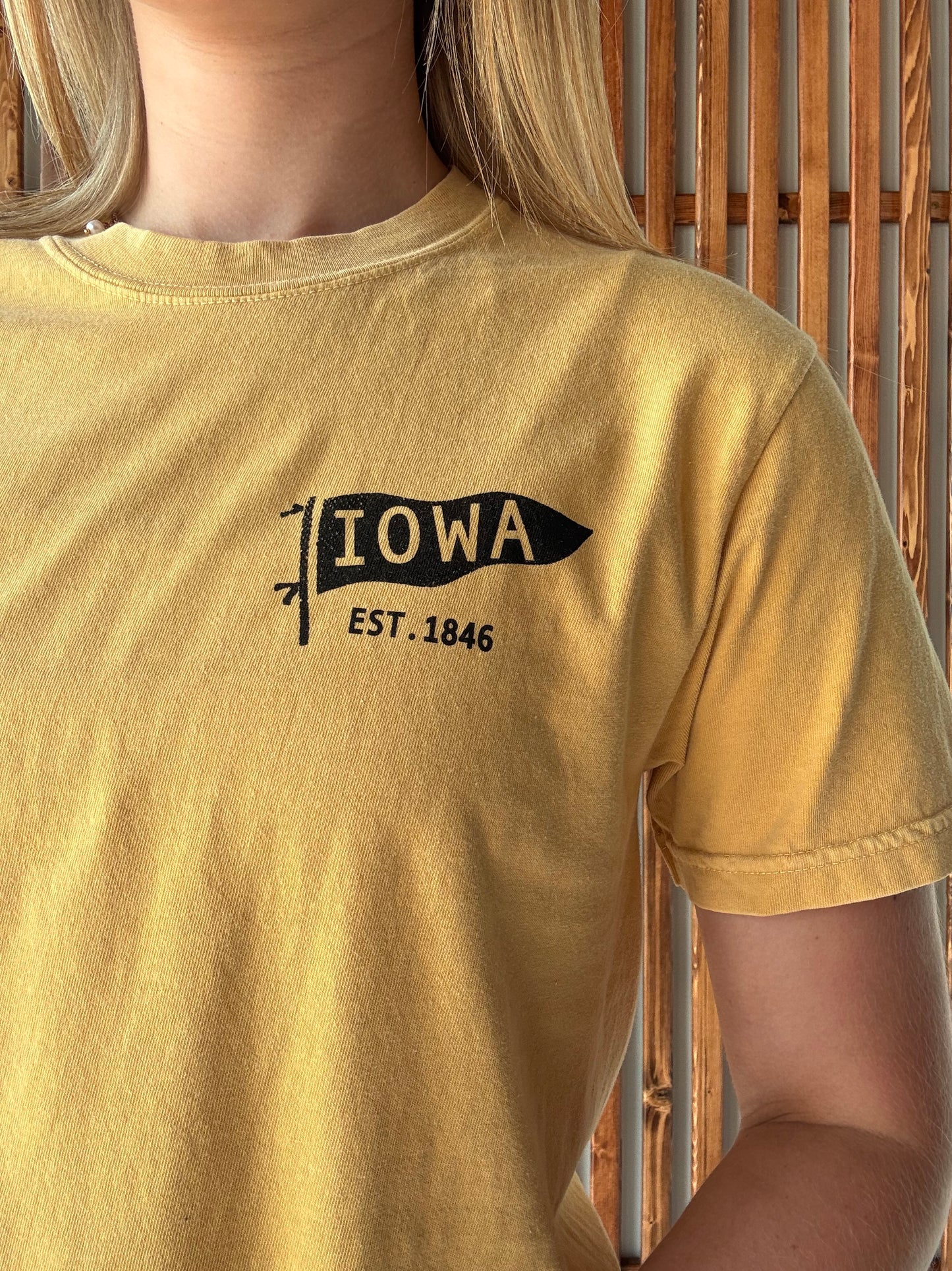 Iowa Left Chest Flag Tee