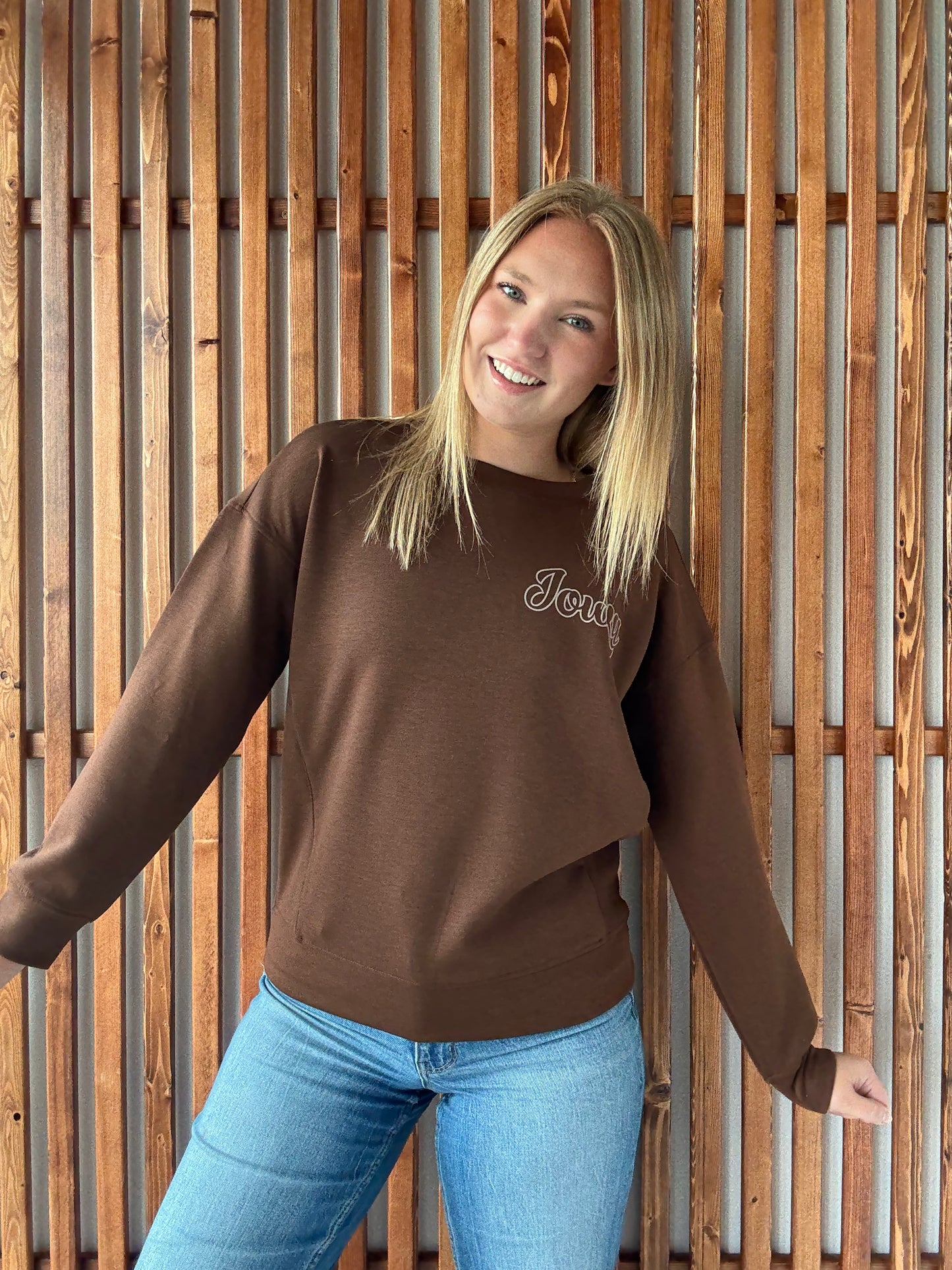 Vintage Iowa Left Chest Cozy Lightweight Crew
