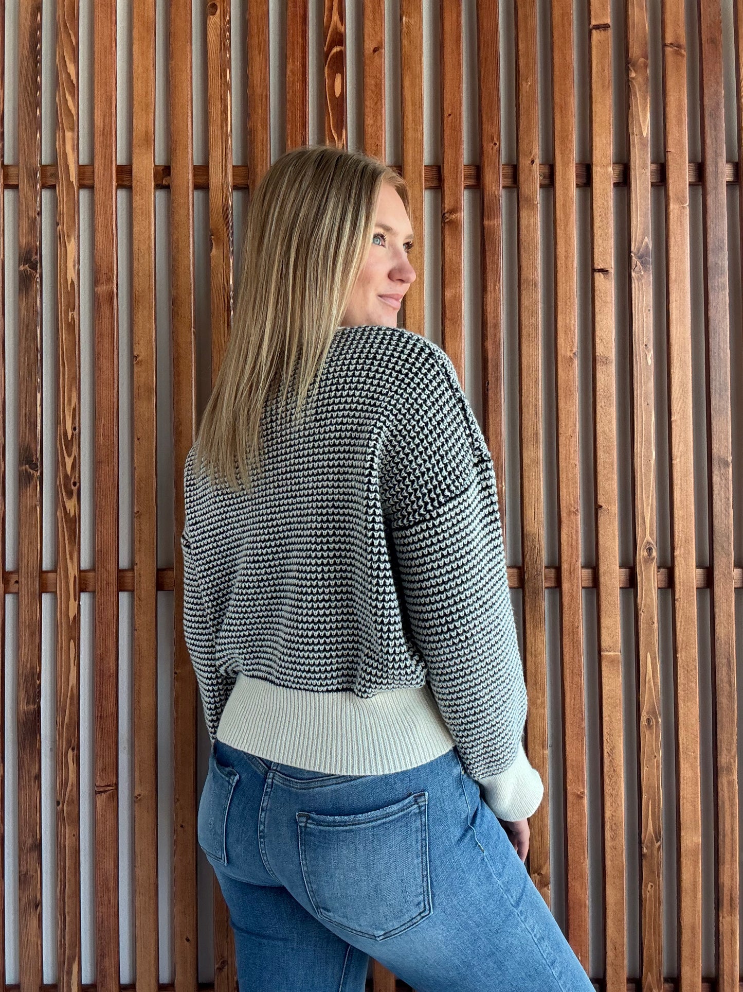 Charlotte Sweater - Black and Cream