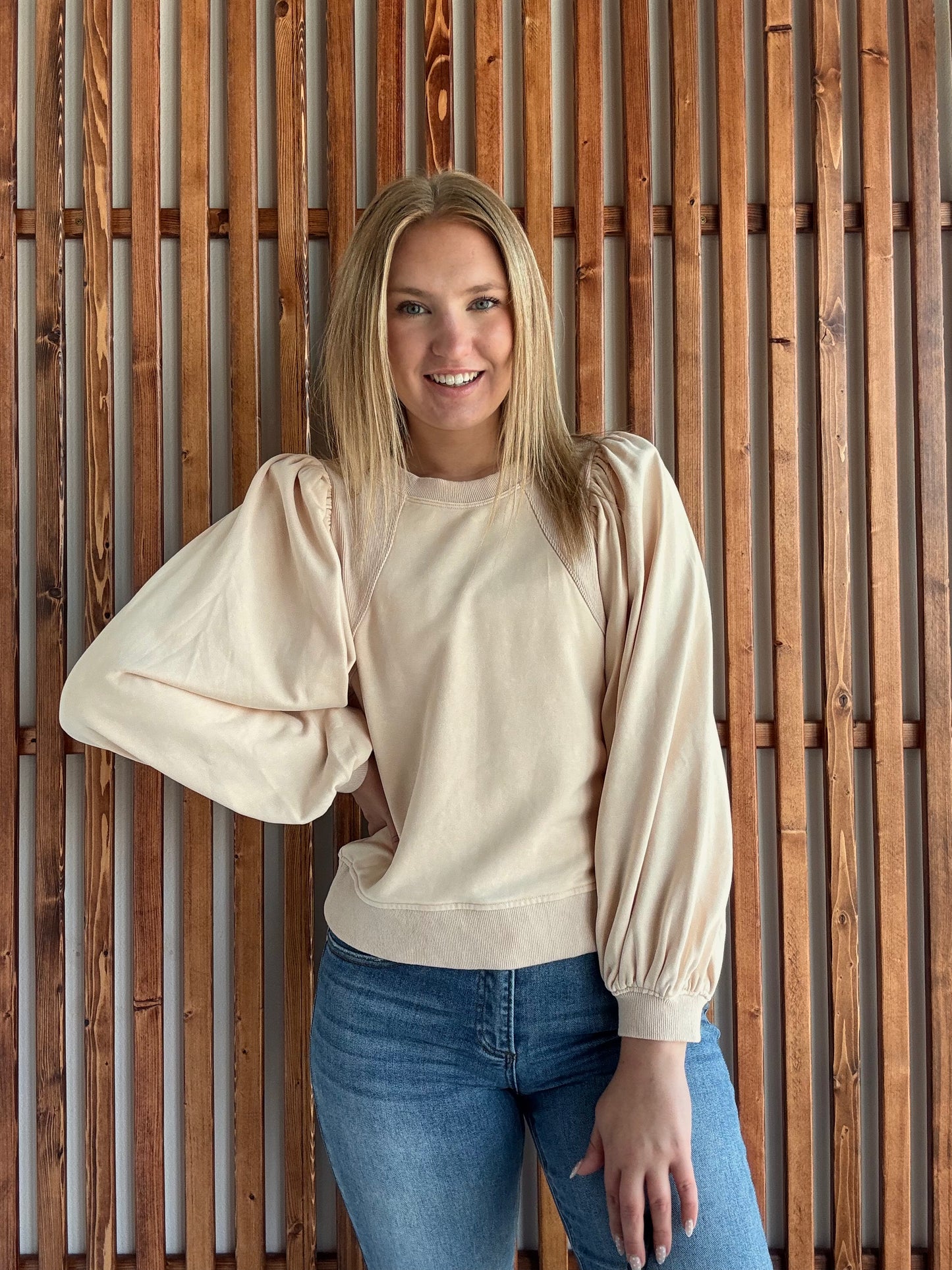 Charlotte Puff Long Sleeve - Cream