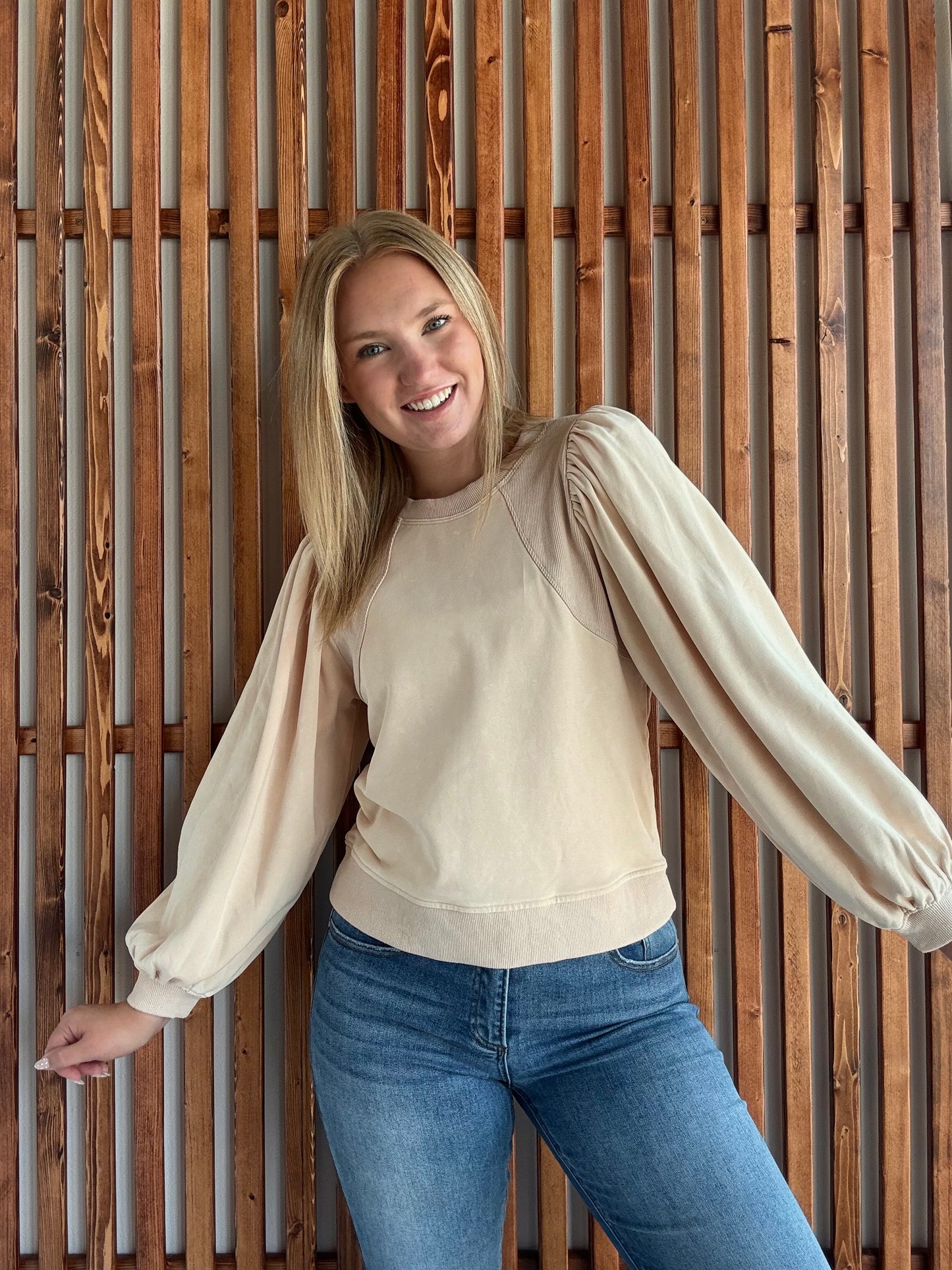 Charlotte Puff Long Sleeve - Cream