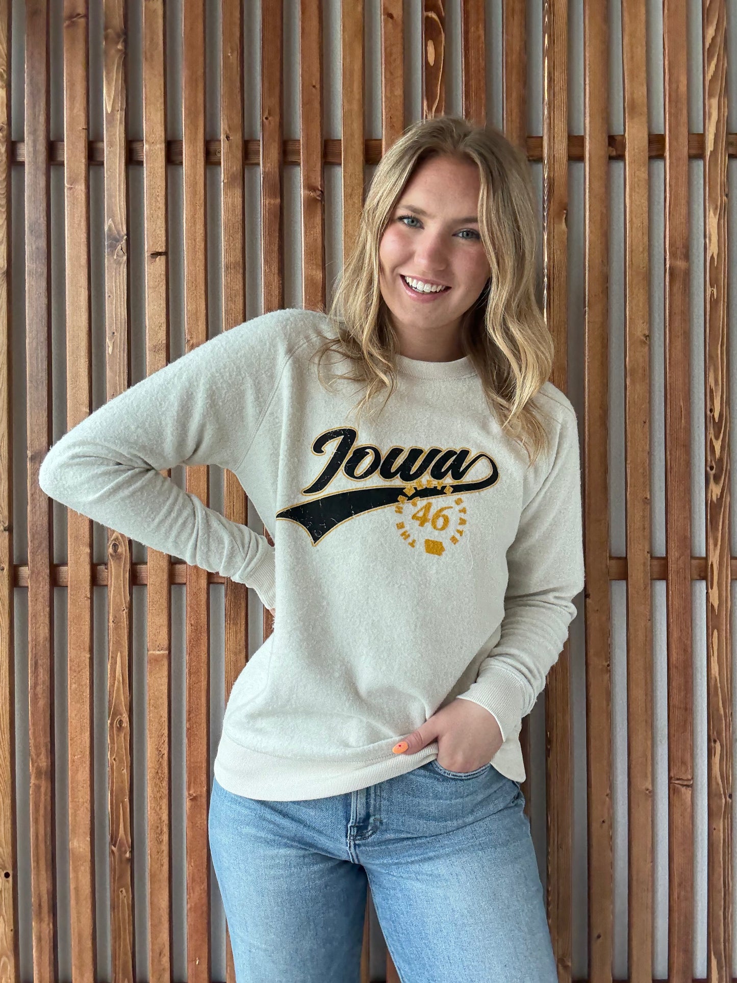 Hawkeye State '46 Inside Out Sweatshirt