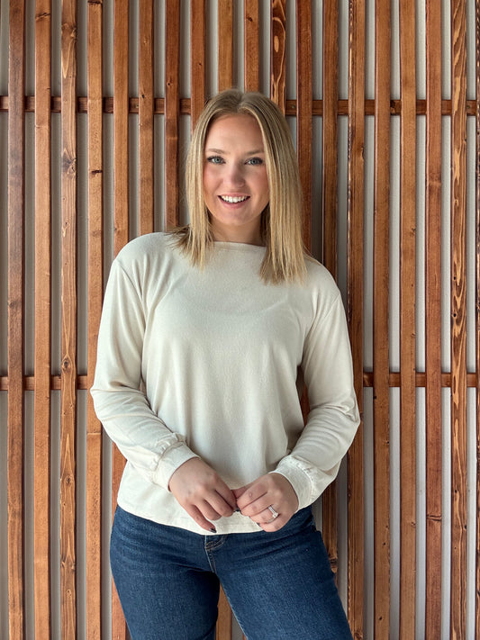 Soft Melange Long Sleeve - Sand Beige