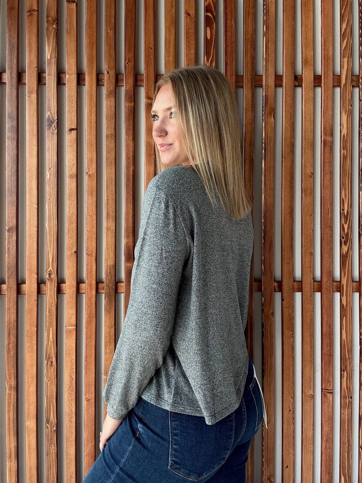 Soft Melange Long Sleeve - Black