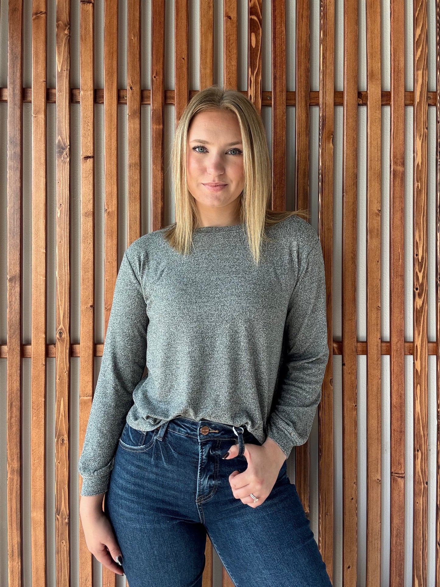 Soft Melange Long Sleeve - Black