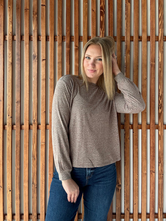 Soft Melange Long Sleeve - Brown