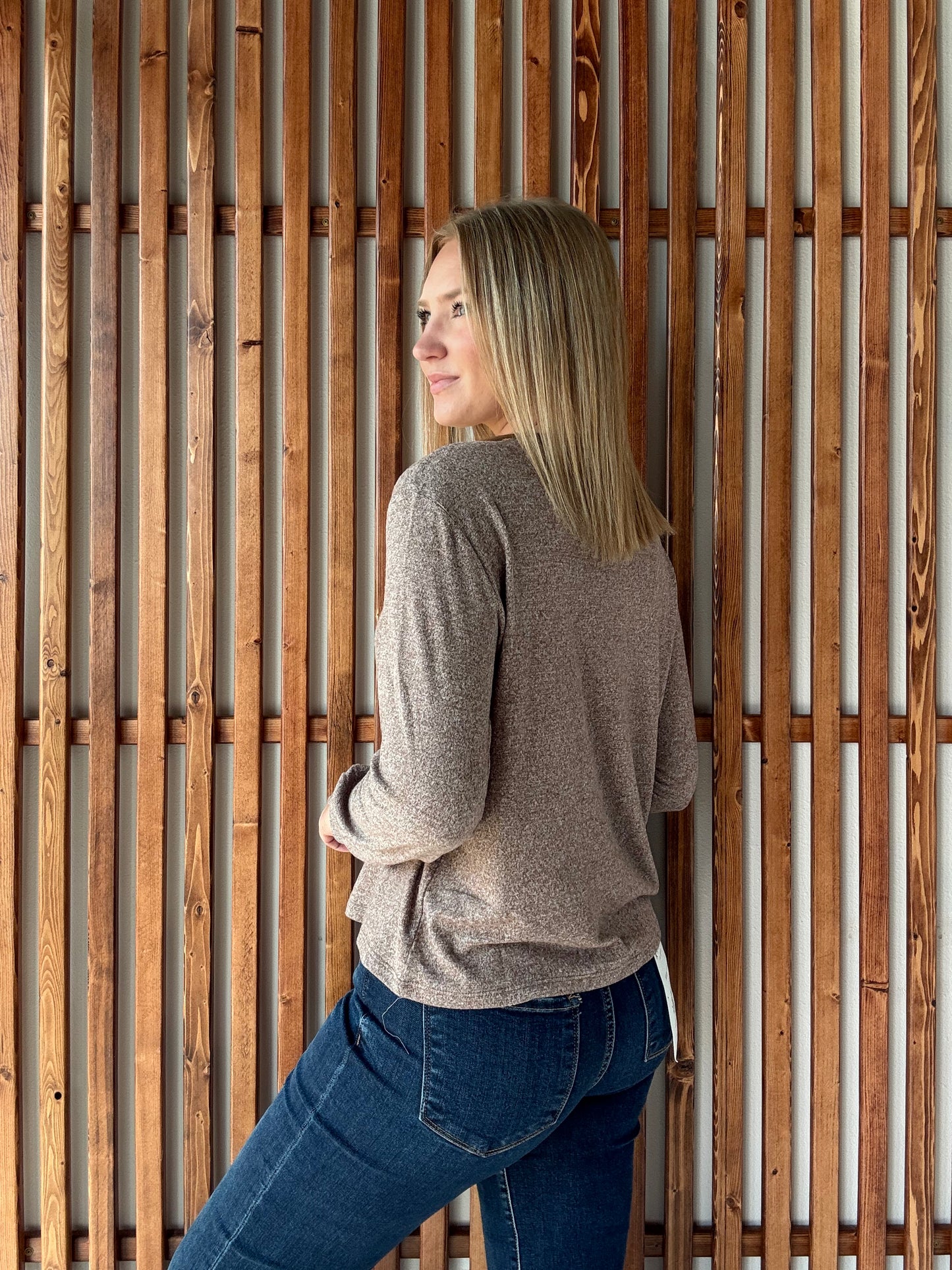 Soft Melange Long Sleeve - Brown
