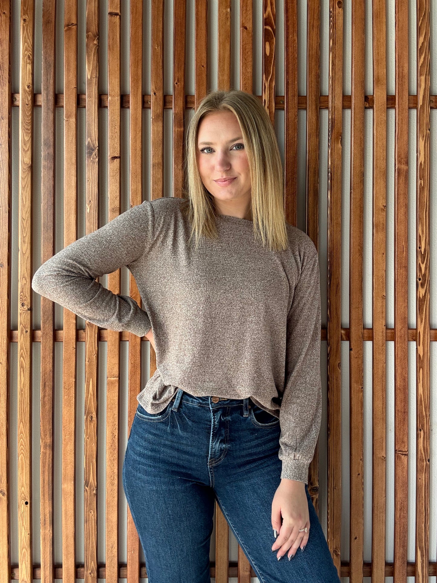 Soft Melange Long Sleeve - Brown