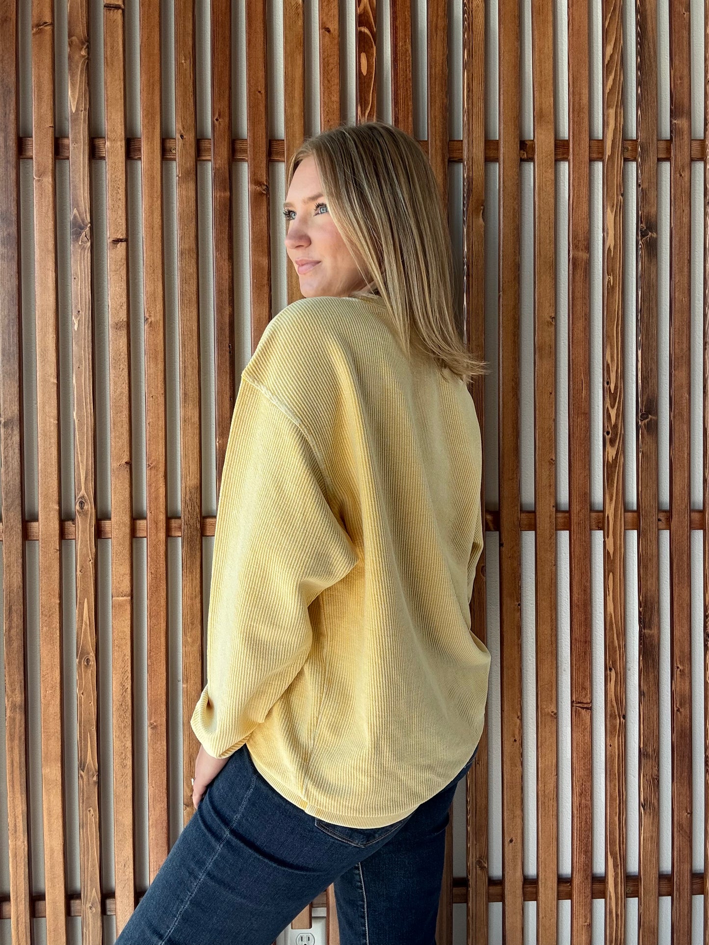 Iowa Corded Crew - Mustard