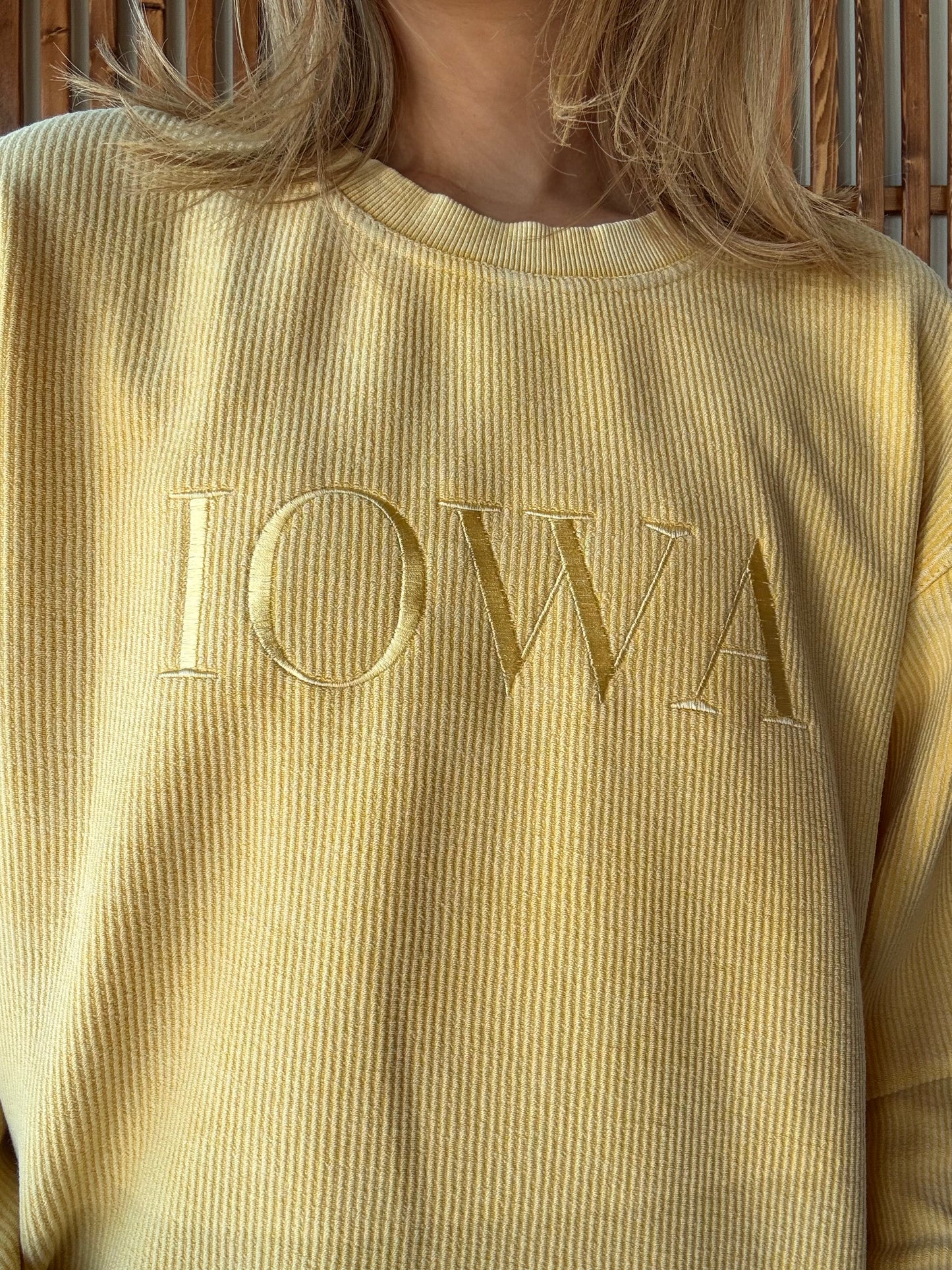 Iowa Corded Crew - Mustard