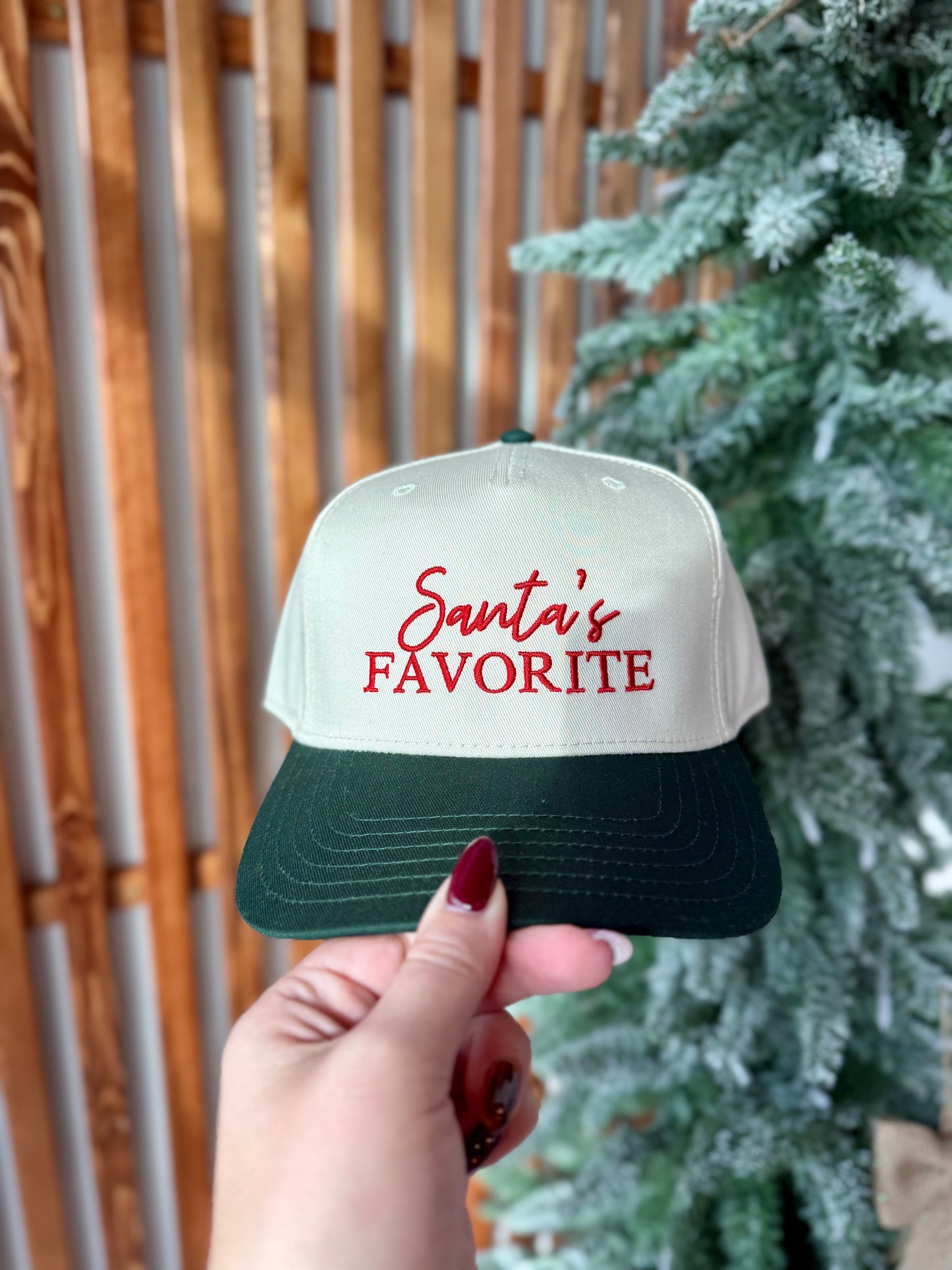 Santa's Favorite Embroidered Hat