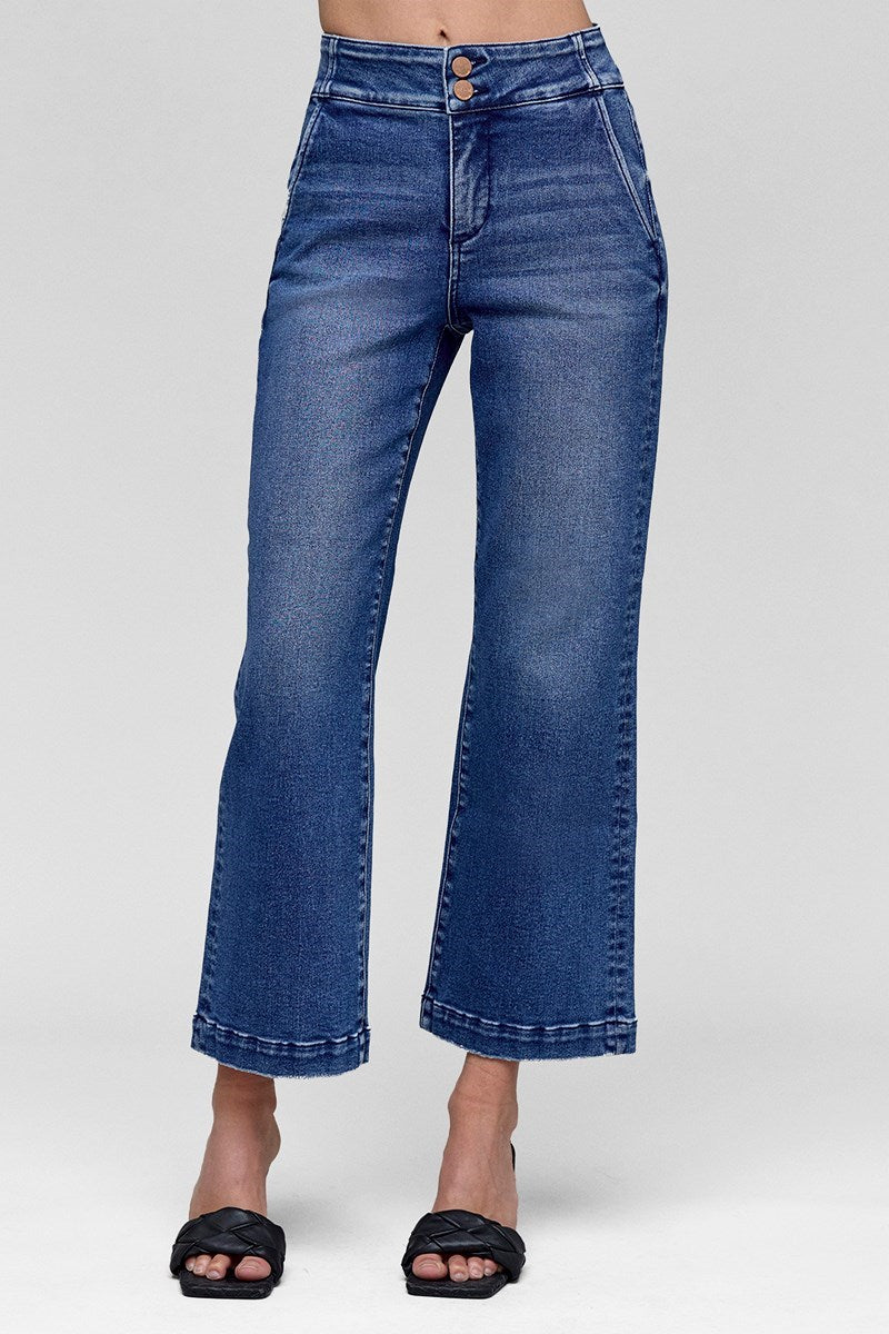 Iris TC HR Crop Boot Wide Waistband Risen Jeans