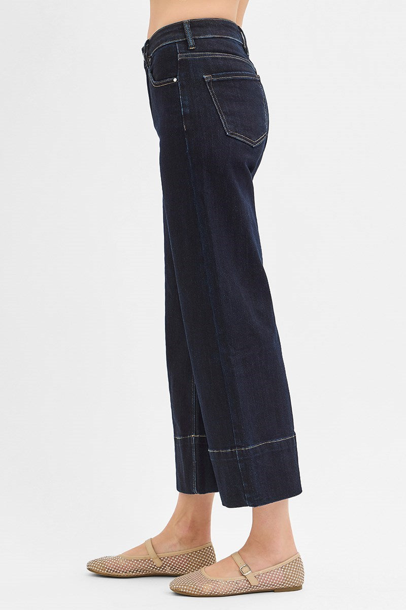 Gwen TC HR Crop Wide Seam Detail Risen Jeans