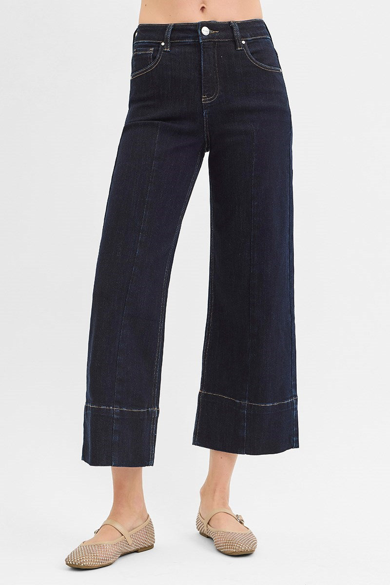 Gwen TC HR Crop Wide Seam Detail Risen Jeans