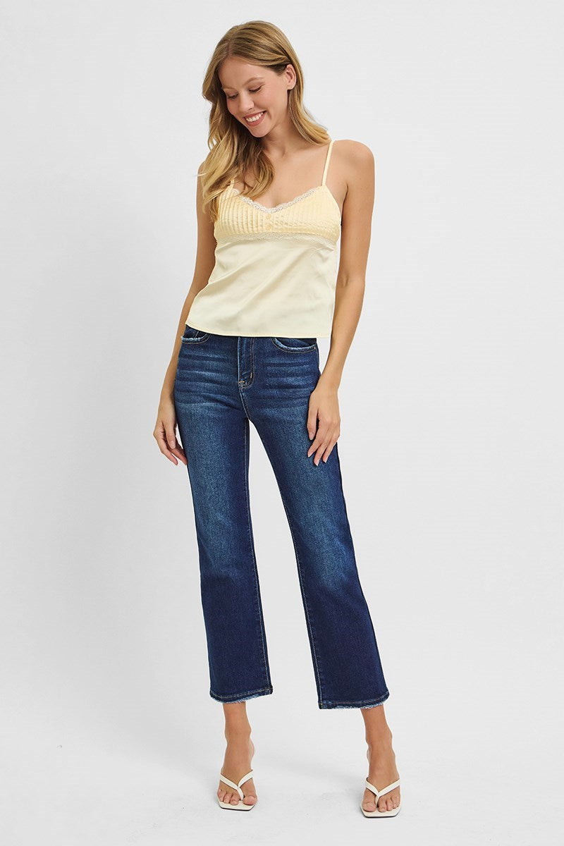 Addison HR Crop Straight Risen Jeans
