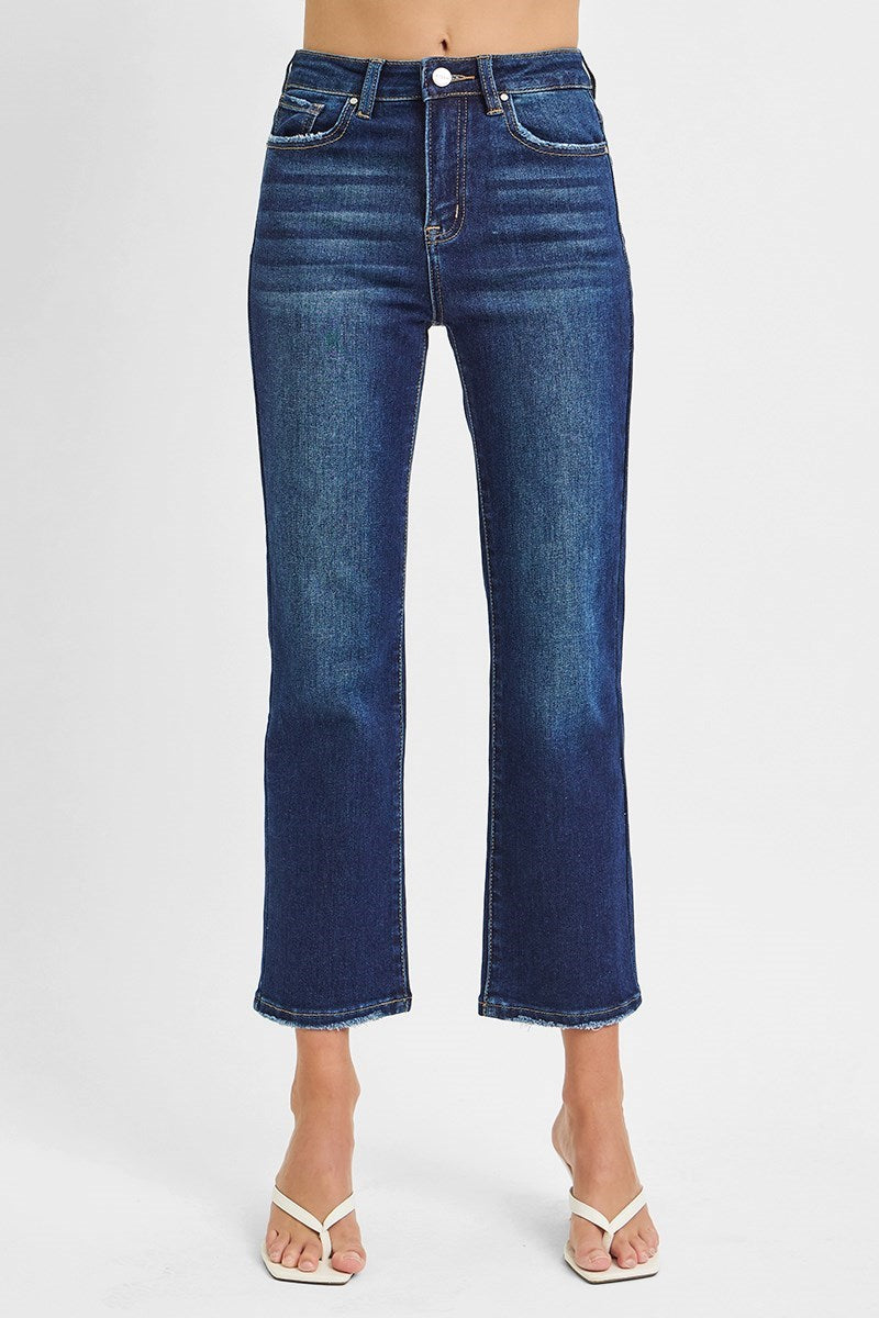 Addison HR Crop Straight Risen Jeans