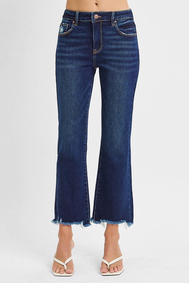 Arianna HR Crop Straight Slim Risen Jeans