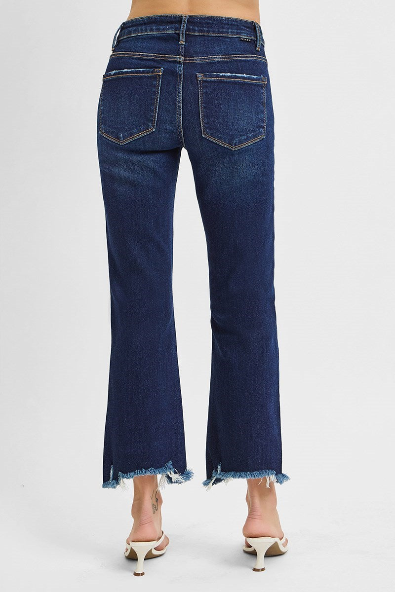 Arianna HR Crop Straight Slim Risen Jeans