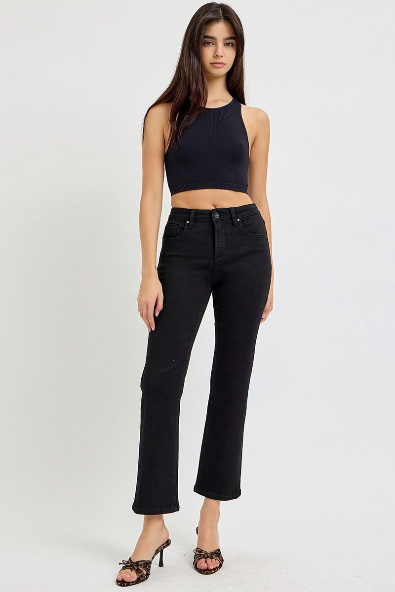 Grace TC HR Crop Straight Risen Jeans