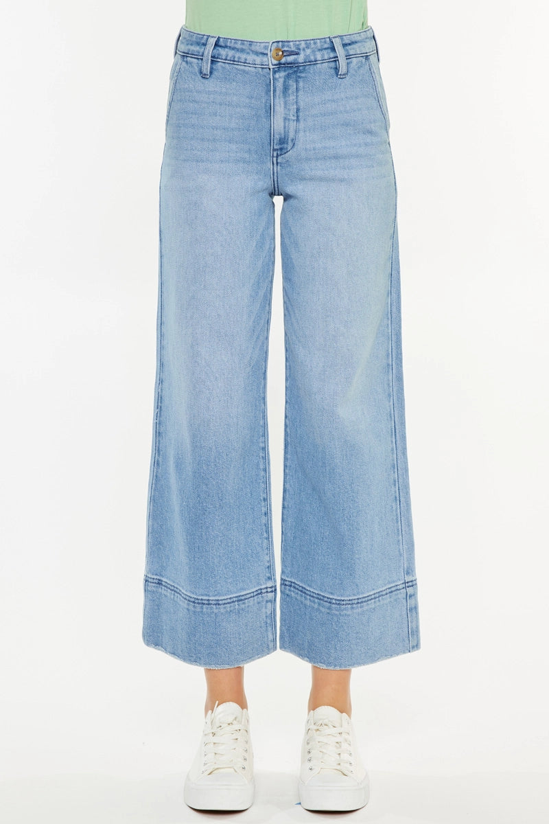 High Rise Cropped Wide Leg KanCan Jeans