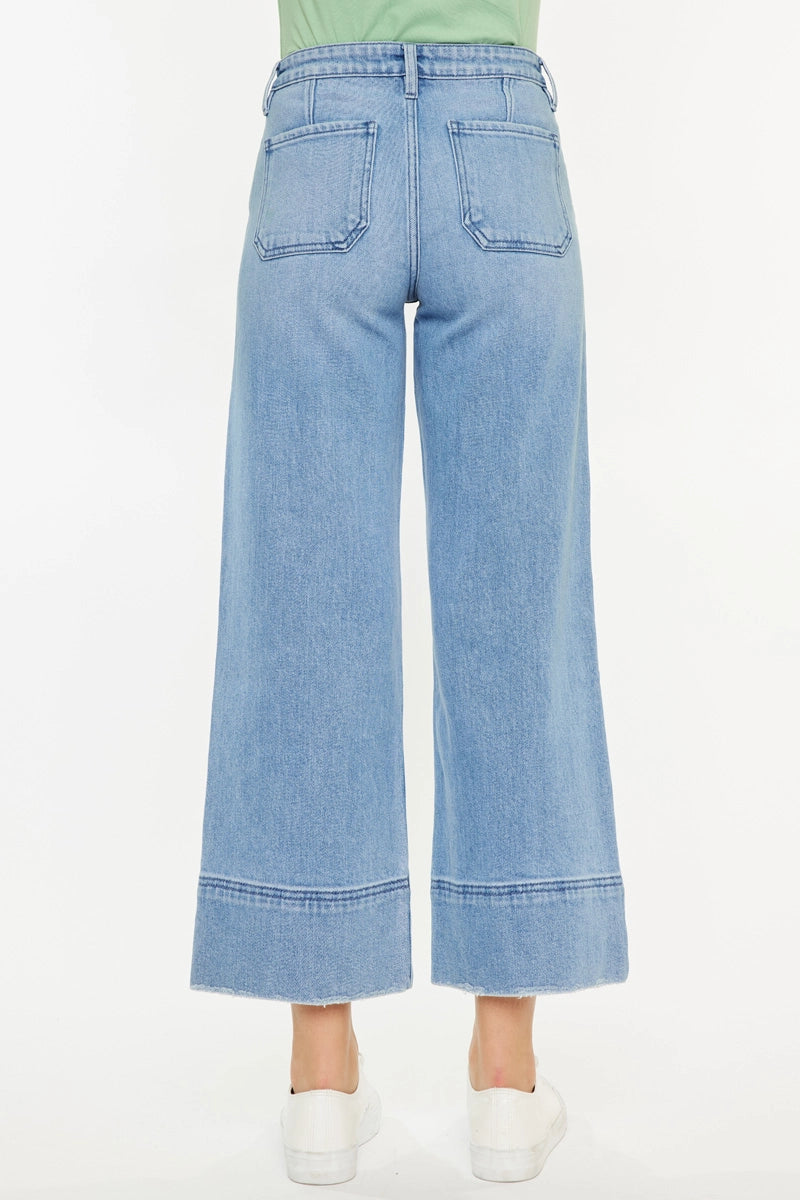 High Rise Cropped Wide Leg KanCan Jeans