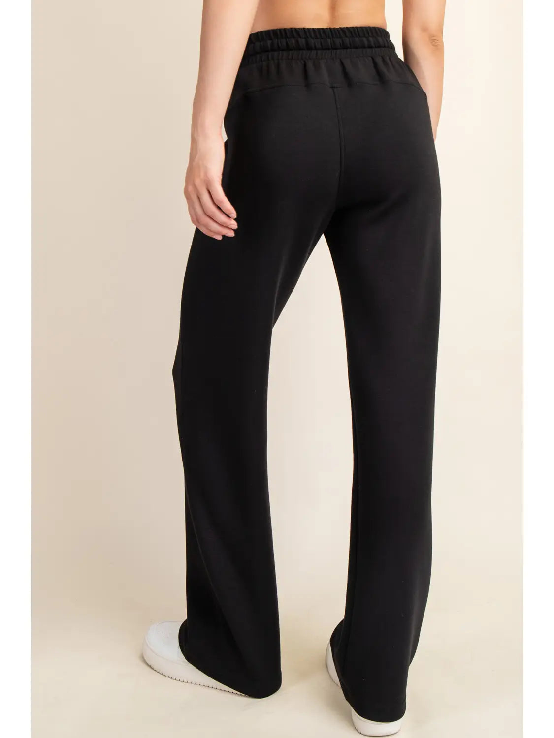 Modal Scuba Straight Pant - Black
